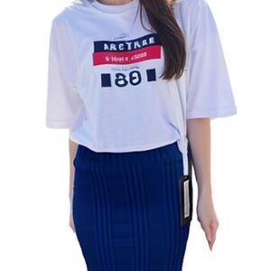 DEVORAH'S SECRET Modest Midi Skirt Plaid Royal Blue